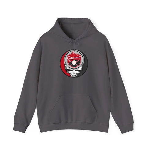 Grateful Dead - Cincinnati Reds Grateful Dead Unisex Heavy Blend Hoodie - Hooded Sweatshirt - StealieShop